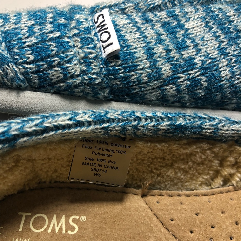 NEW TOMS celestial blue slide ons - Picture 6 of 6